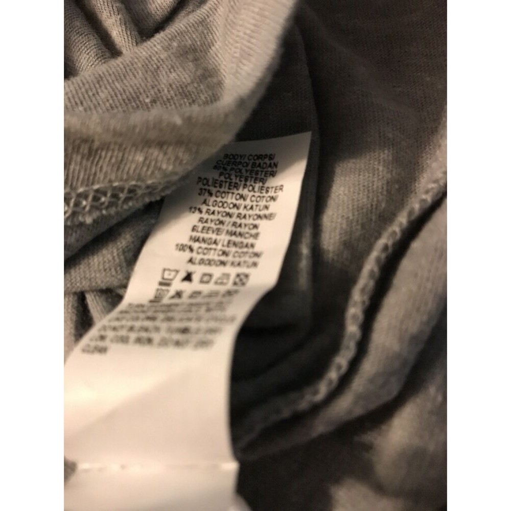 Lucky Brand T-Shirt Gray Blue Sleeves Trendy T-Shirt Size Small NWT - Picture 8 of 8